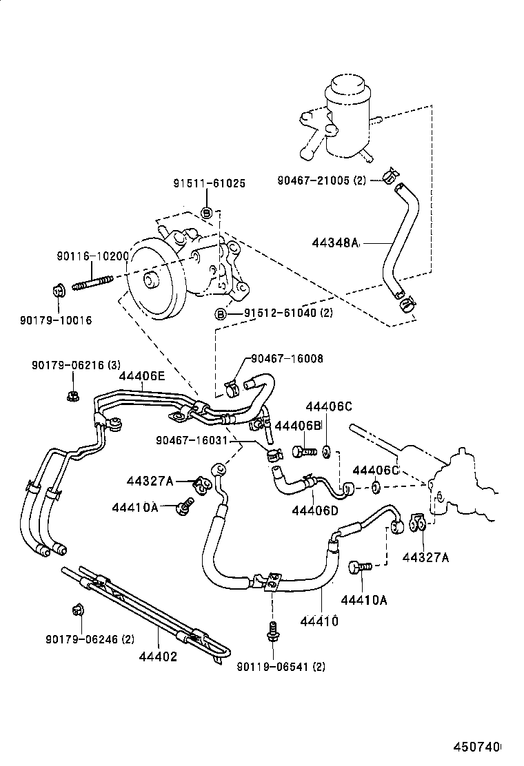  LS400 |  POWER STEERING TUBE