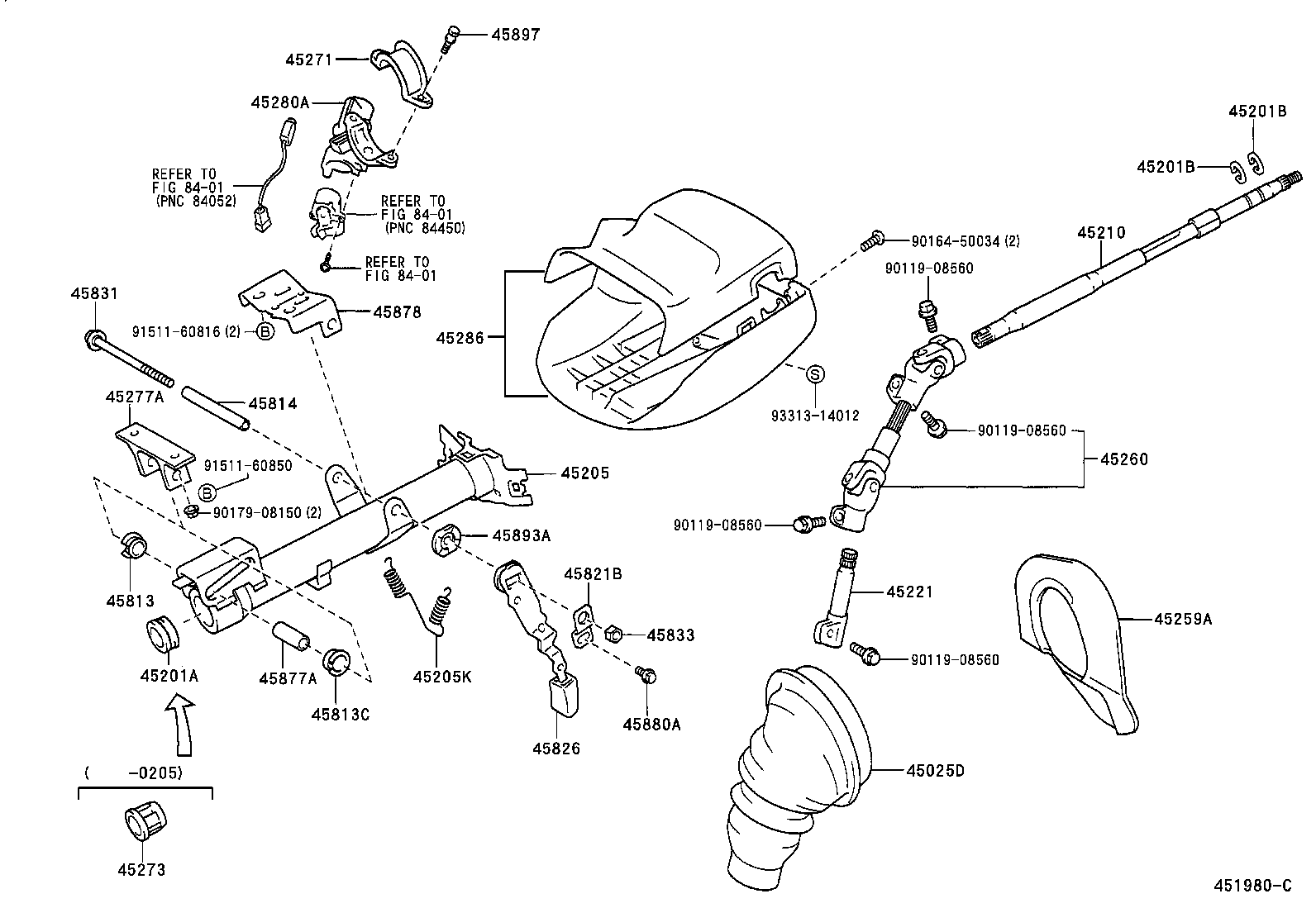  CELICA |  STEERING COLUMN SHAFT