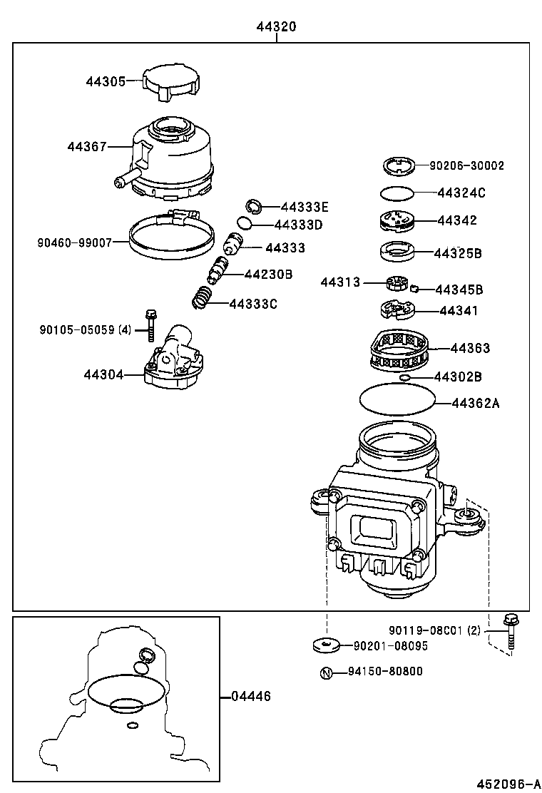  MR2 |  VANE PUMP RESERVOIR POWER STEERING