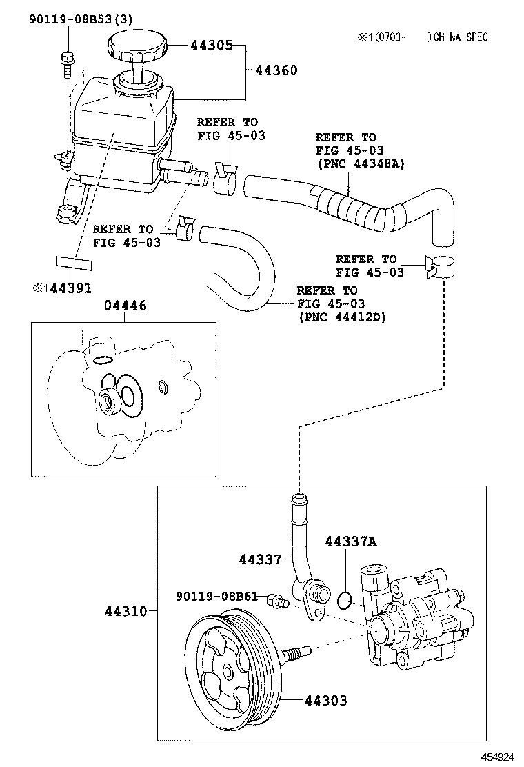  LX470 |  VANE PUMP RESERVOIR POWER STEERING