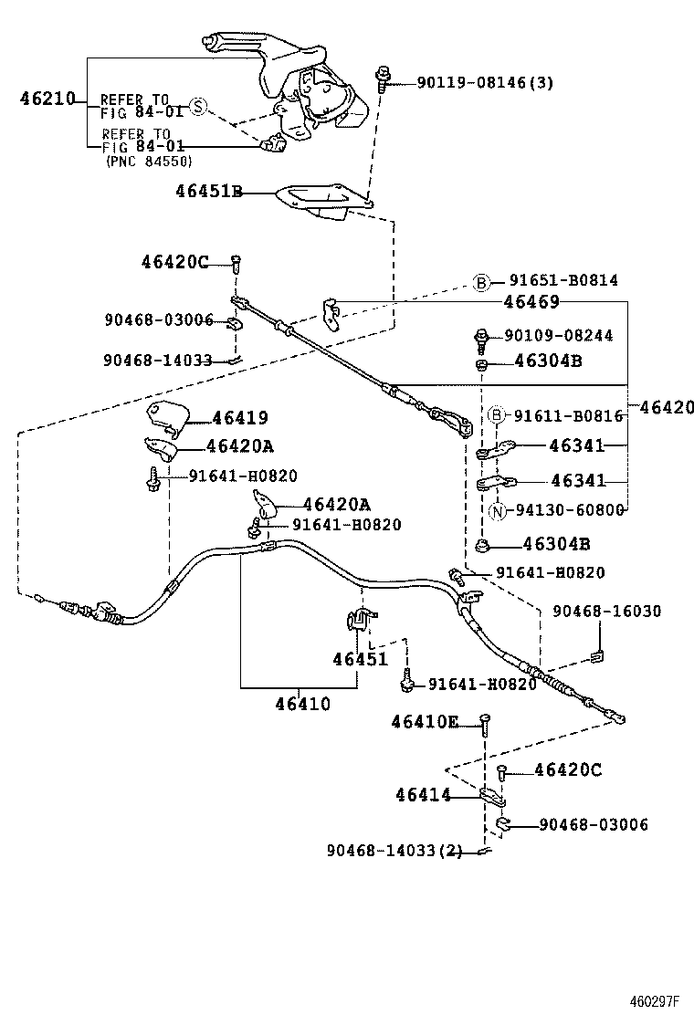  LX470 |  PARKING BRAKE CABLE