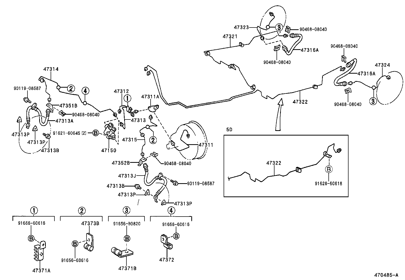  RAV4 |  BRAKE TUBE CLAMP