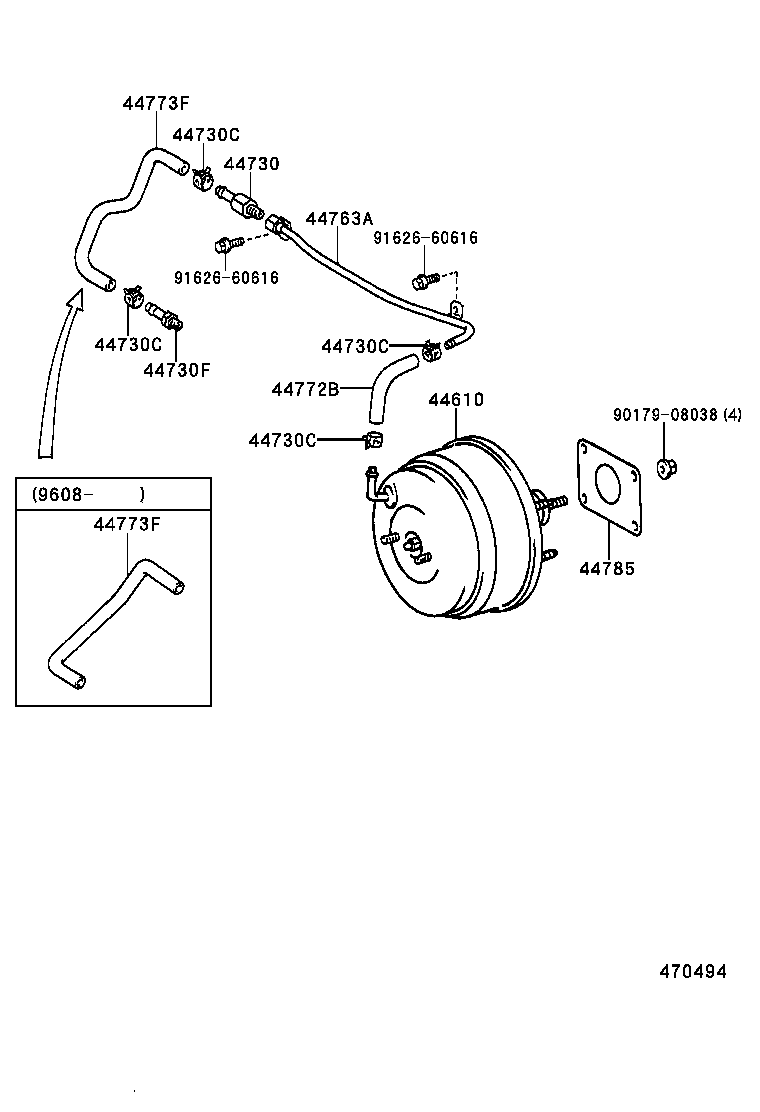  RAV4 |  BRAKE BOOSTER VACUUM TUBE