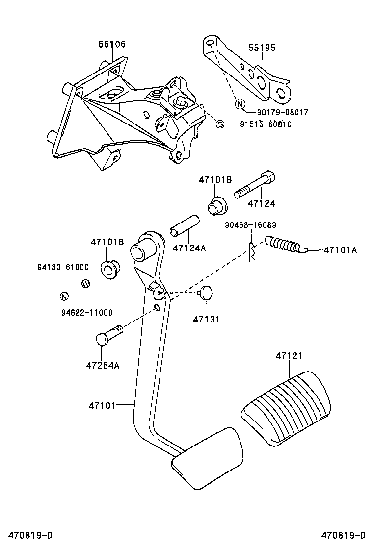  GS300 430 |  BRAKE PEDAL BRACKET