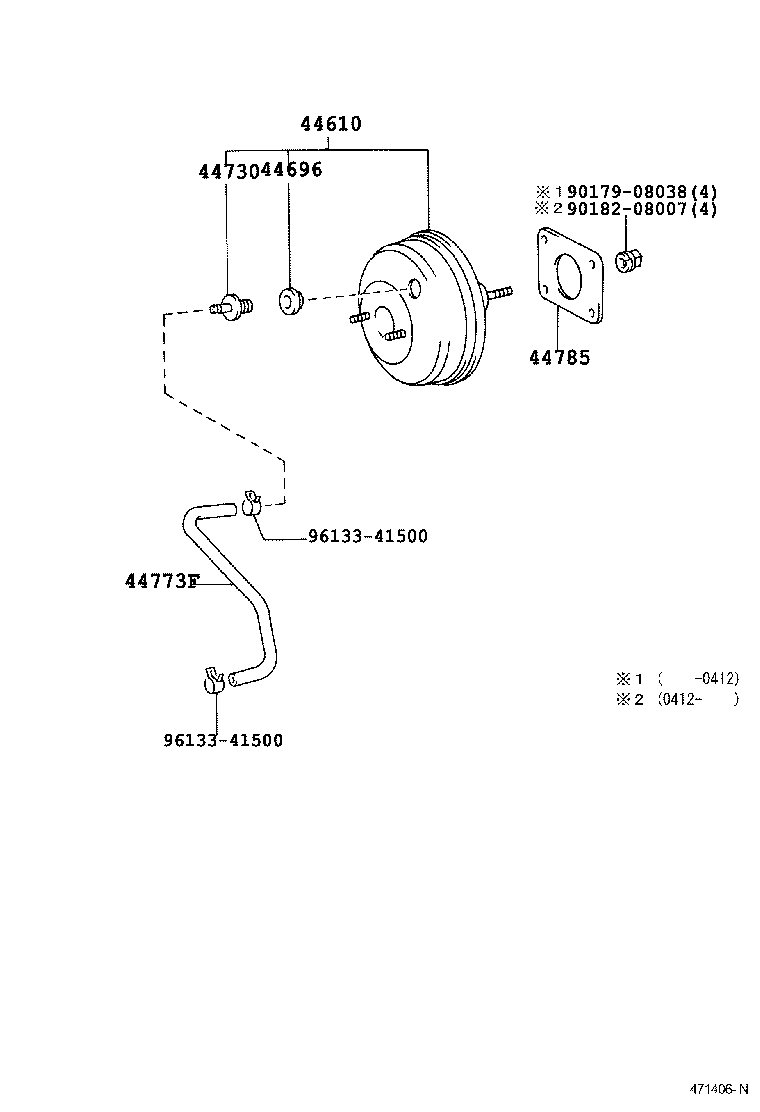  YARIS JPP |  BRAKE BOOSTER VACUUM TUBE