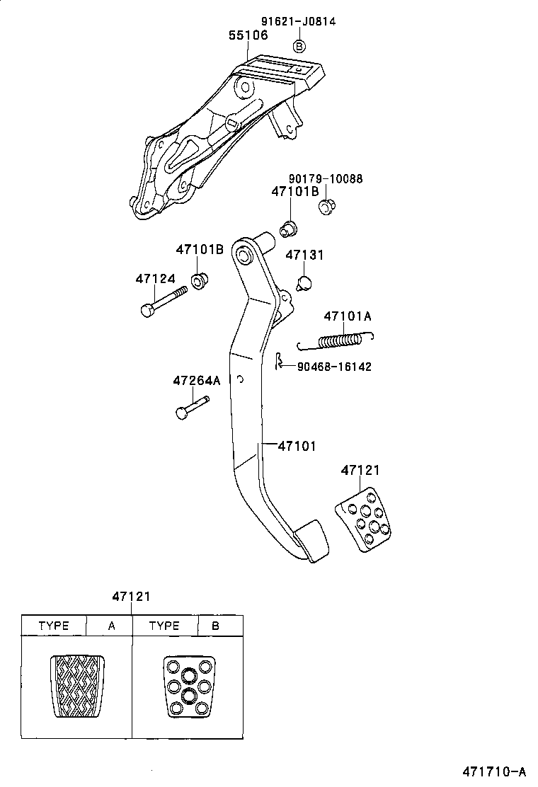  CELICA |  BRAKE PEDAL BRACKET