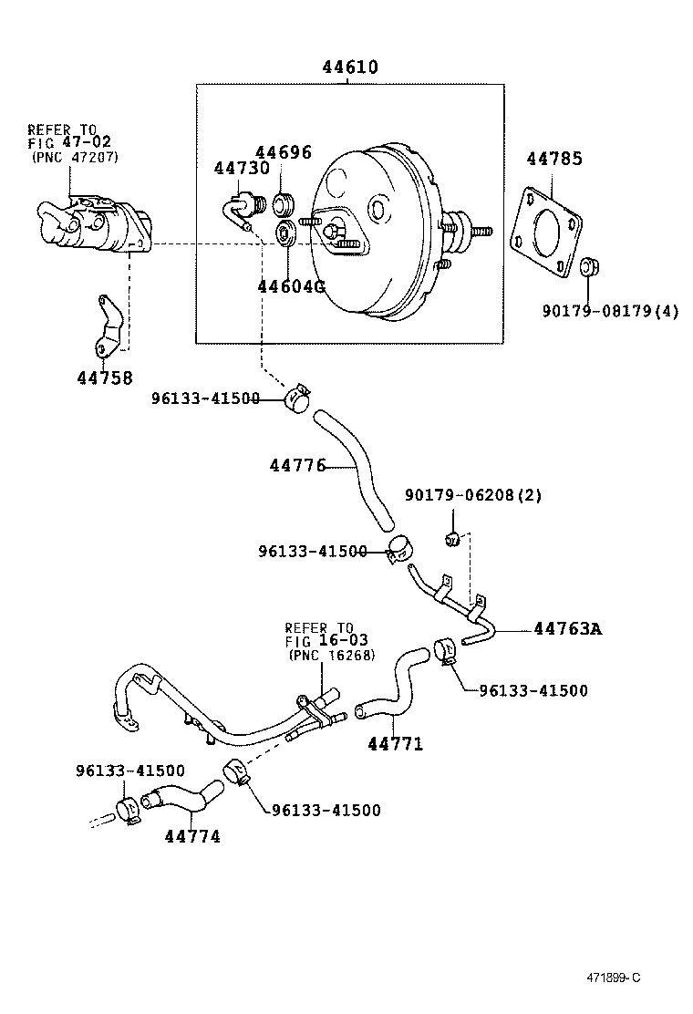  CELICA |  BRAKE BOOSTER VACUUM TUBE