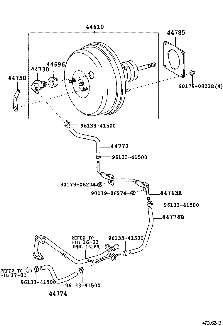  RAV4 |  BRAKE BOOSTER VACUUM TUBE