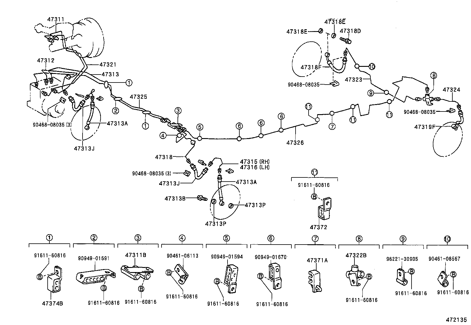  PREVIA |  BRAKE TUBE CLAMP