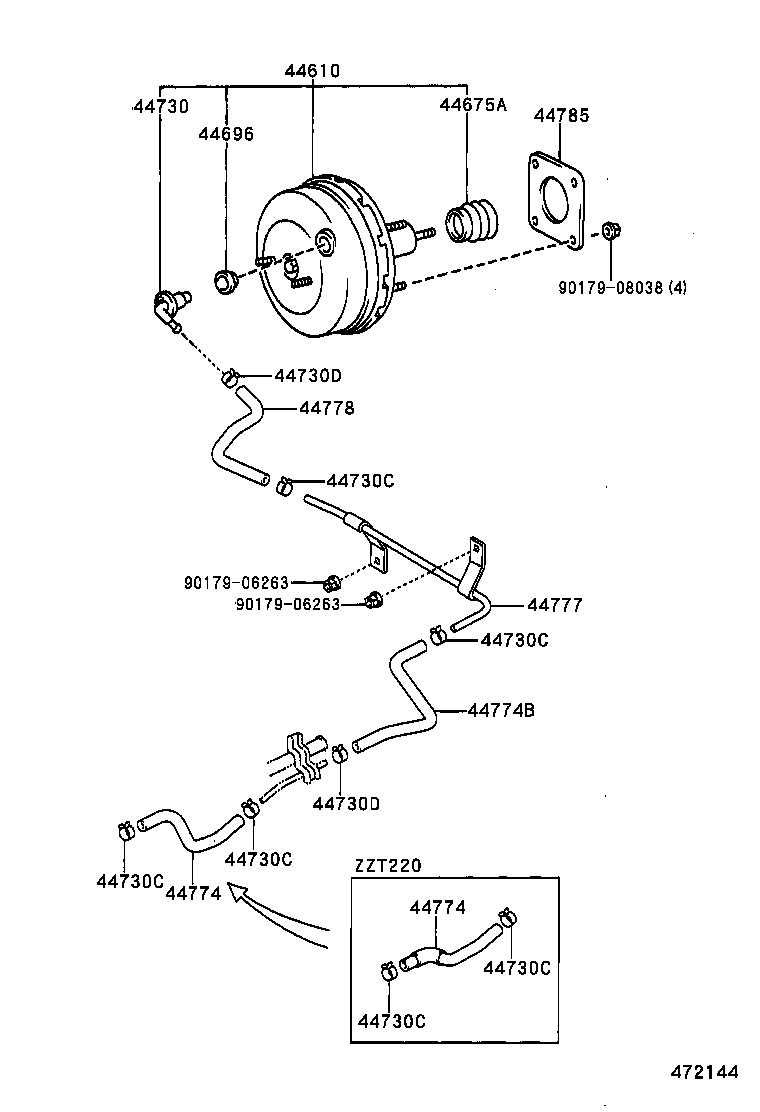  AVENSIS |  BRAKE BOOSTER VACUUM TUBE