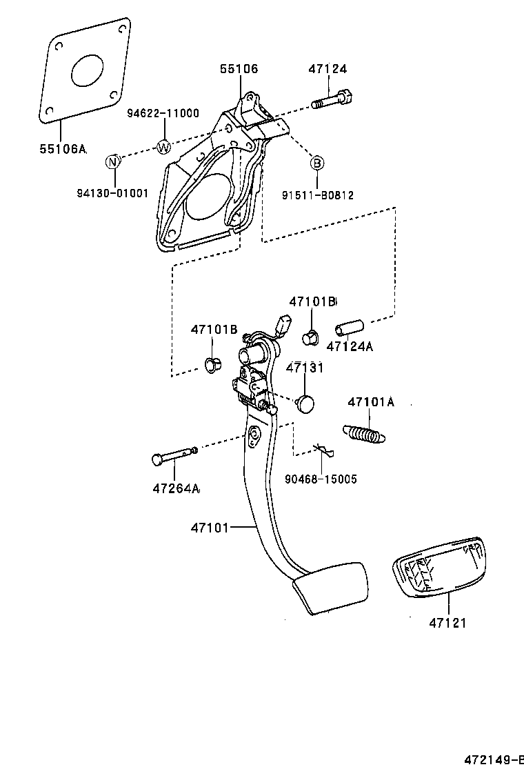  LS430 |  BRAKE PEDAL BRACKET