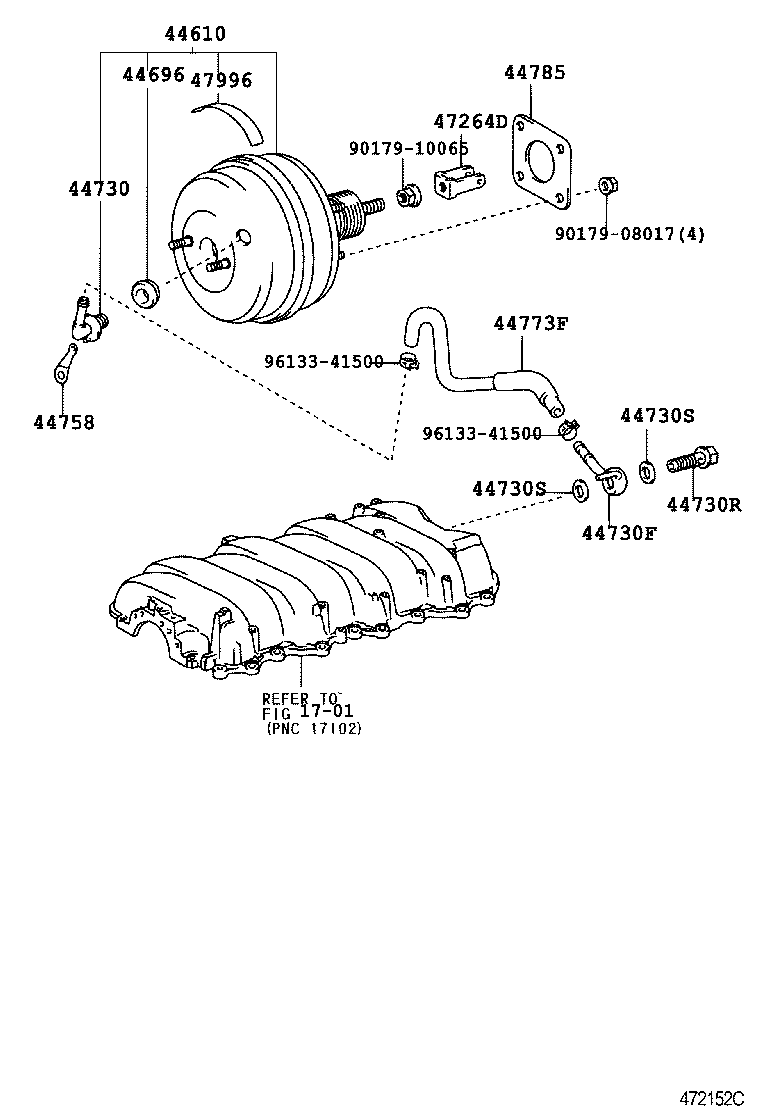  LS430 |  BRAKE BOOSTER VACUUM TUBE