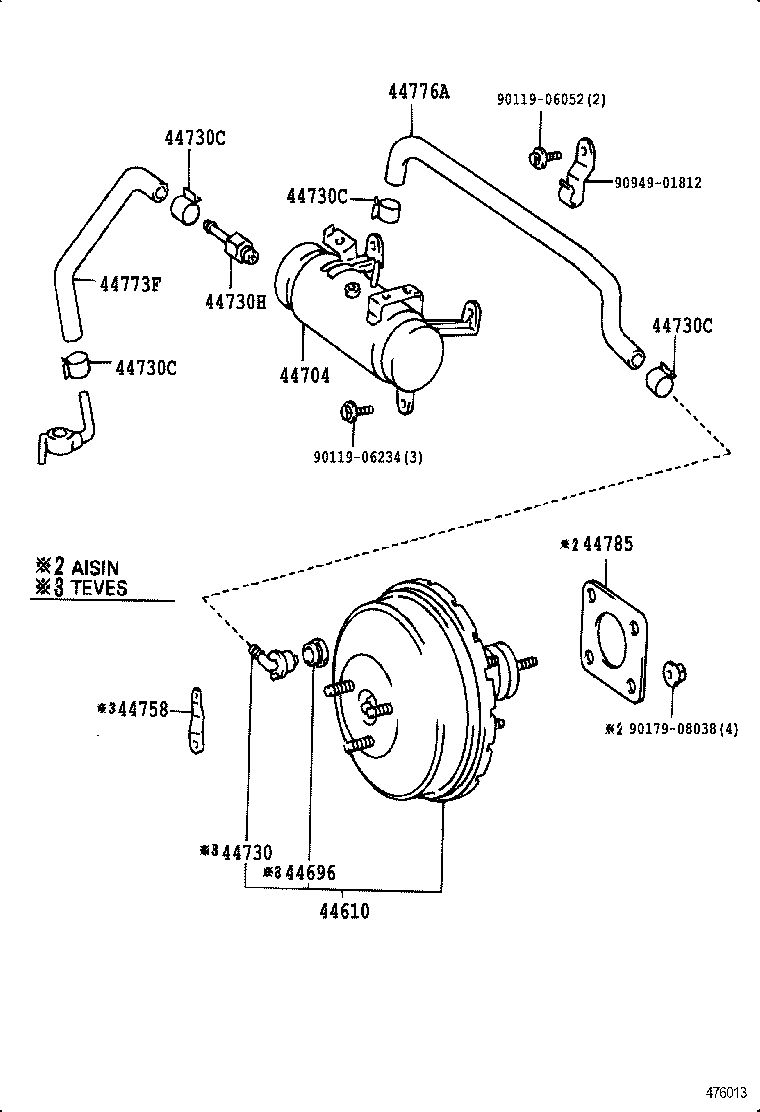  CARINA E SED LB JPP |  BRAKE BOOSTER VACUUM TUBE