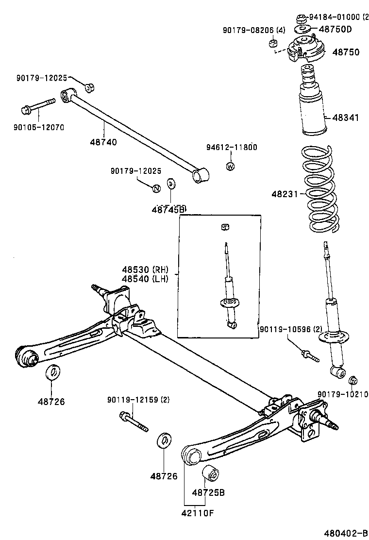  STARLET |  REAR SPRING SHOCK ABSORBER