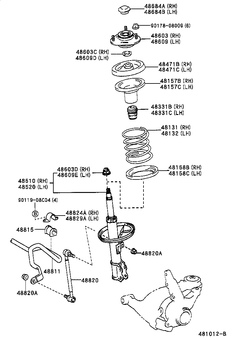  CELICA |  FRONT SPRING SHOCK ABSORBER