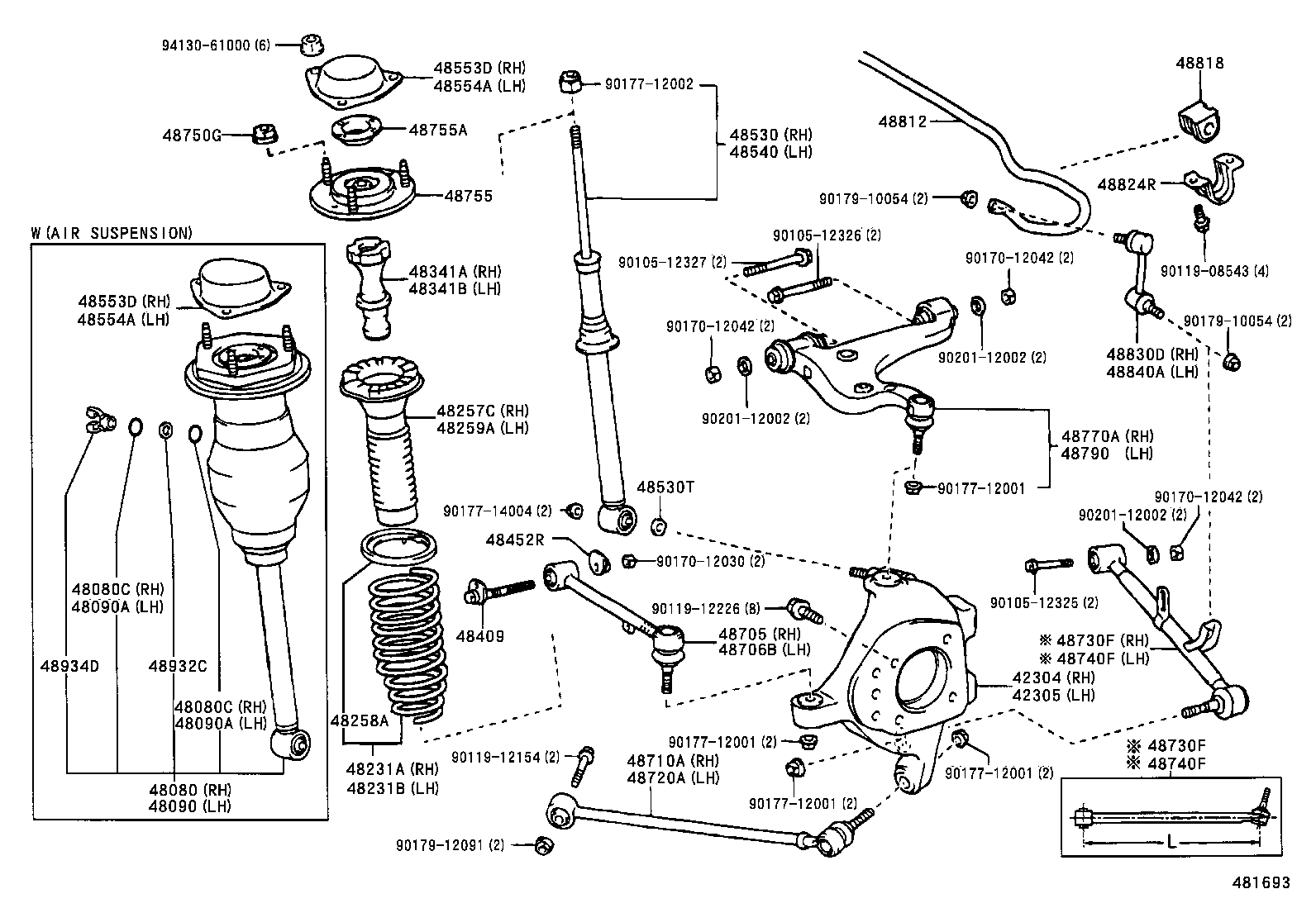  LS430 |  REAR SPRING SHOCK ABSORBER