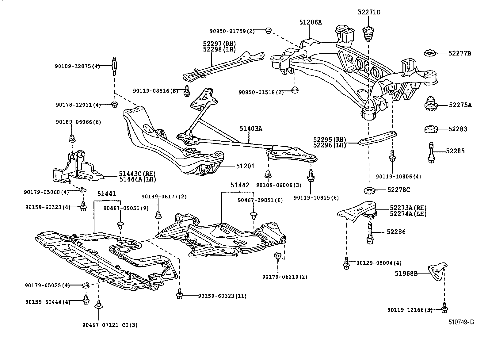  IS200 300 |  SUSPENSION CROSSMEMBER UNDER COVER