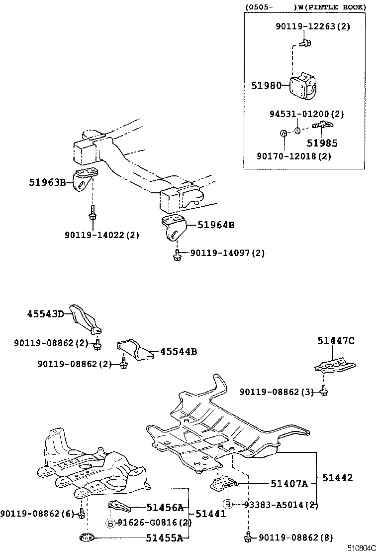  LX470 |  SUSPENSION CROSSMEMBER UNDER COVER