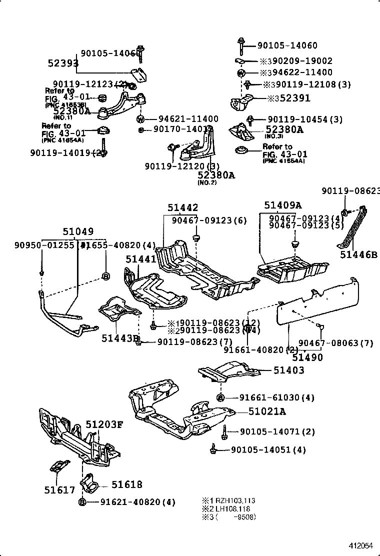  HIACE VAN COMUTER |  SUSPENSION CROSSMEMBER UNDER COVER