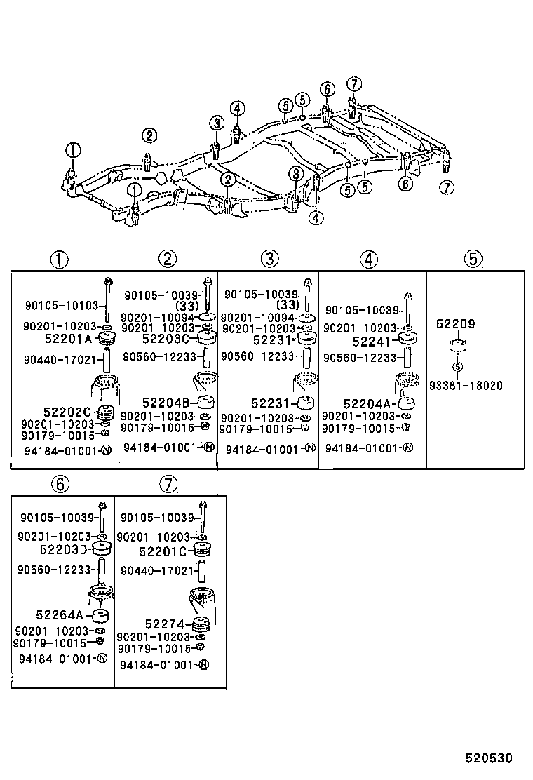  LAND CRUISER 70 |  CAB MOUNTING BODY MOUNTING