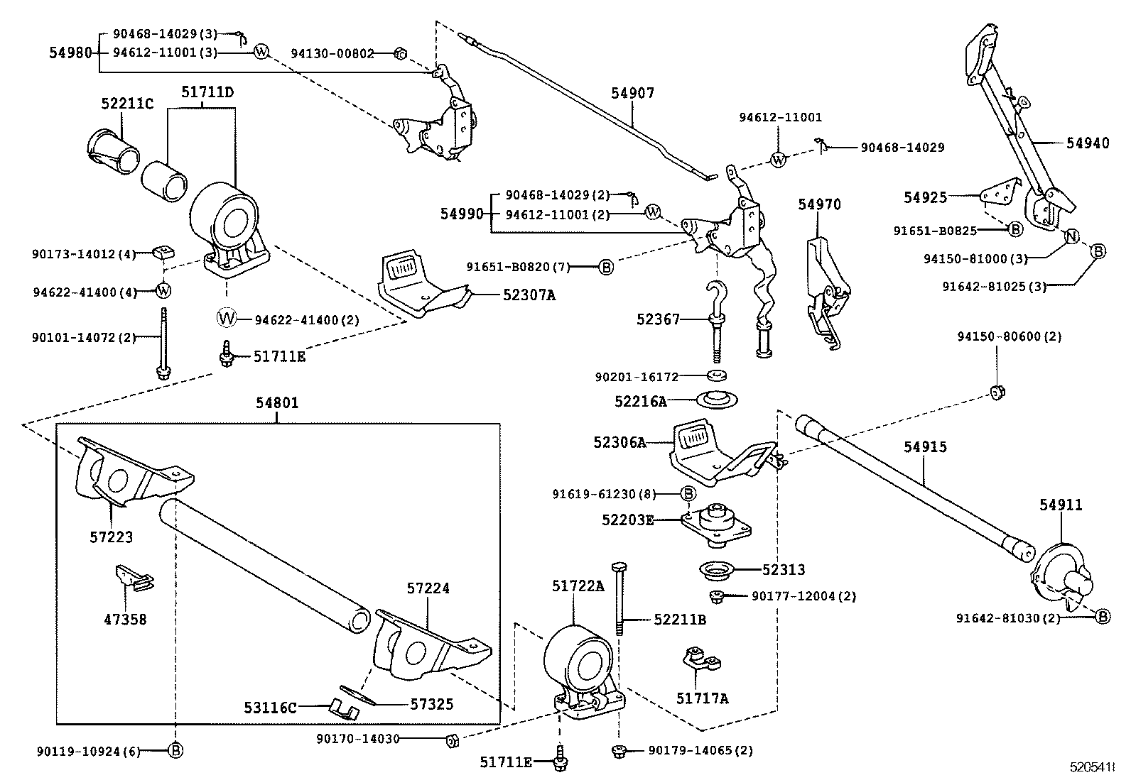  DYNA |  CAB MOUNTING BODY MOUNTING