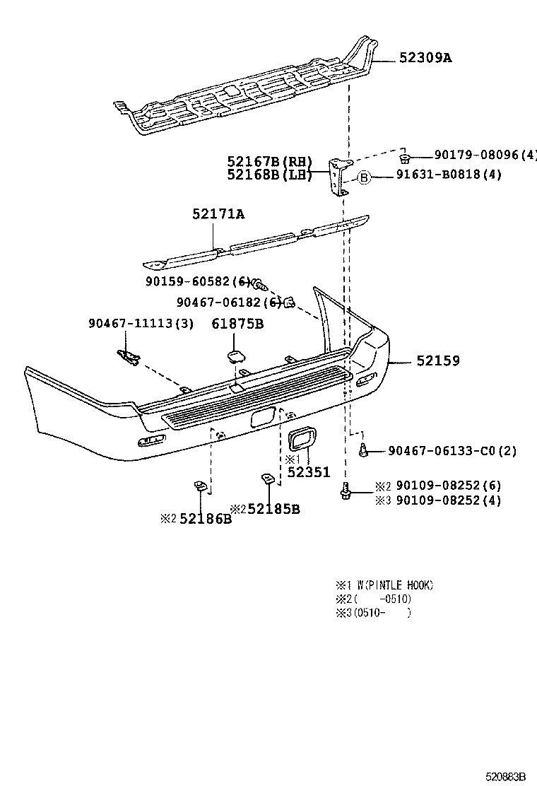  LX470 |  REAR BUMPER BUMPER STAY