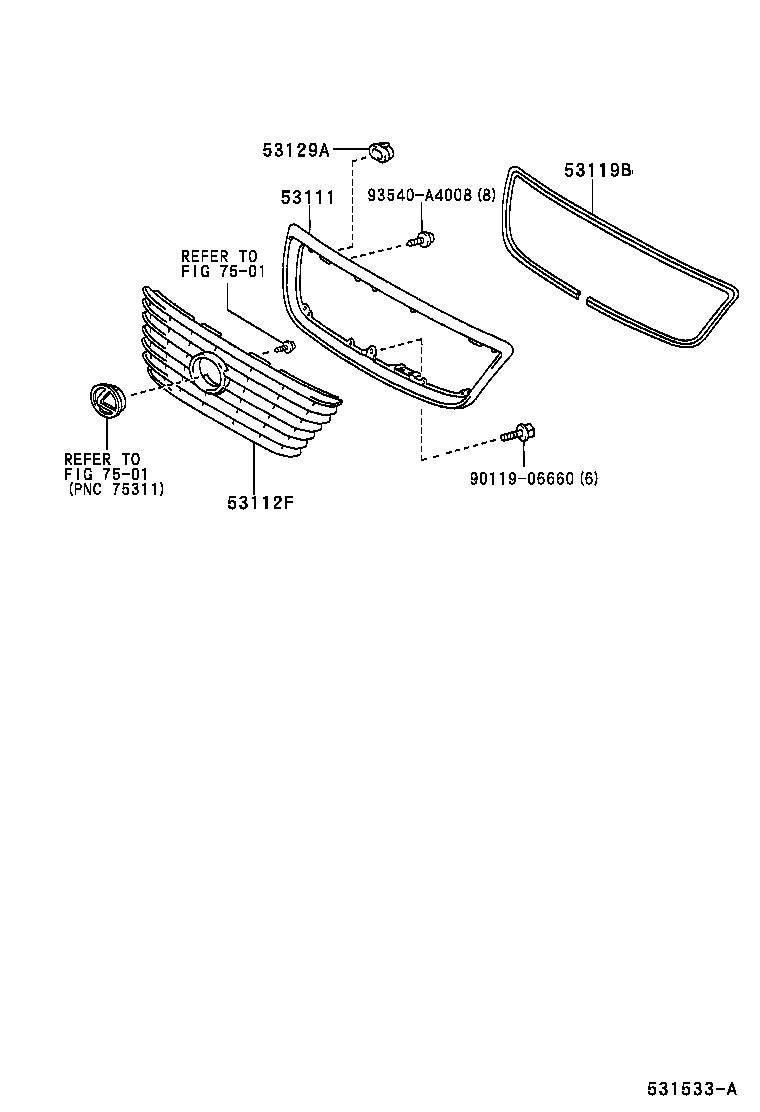  LS430 |  RADIATOR GRILLE