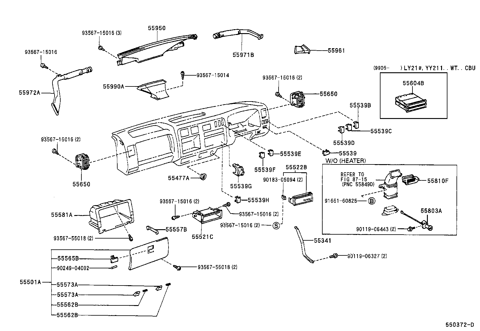  DYNA 150 |  INSTRUMENT PANEL GLOVE COMPARTMENT