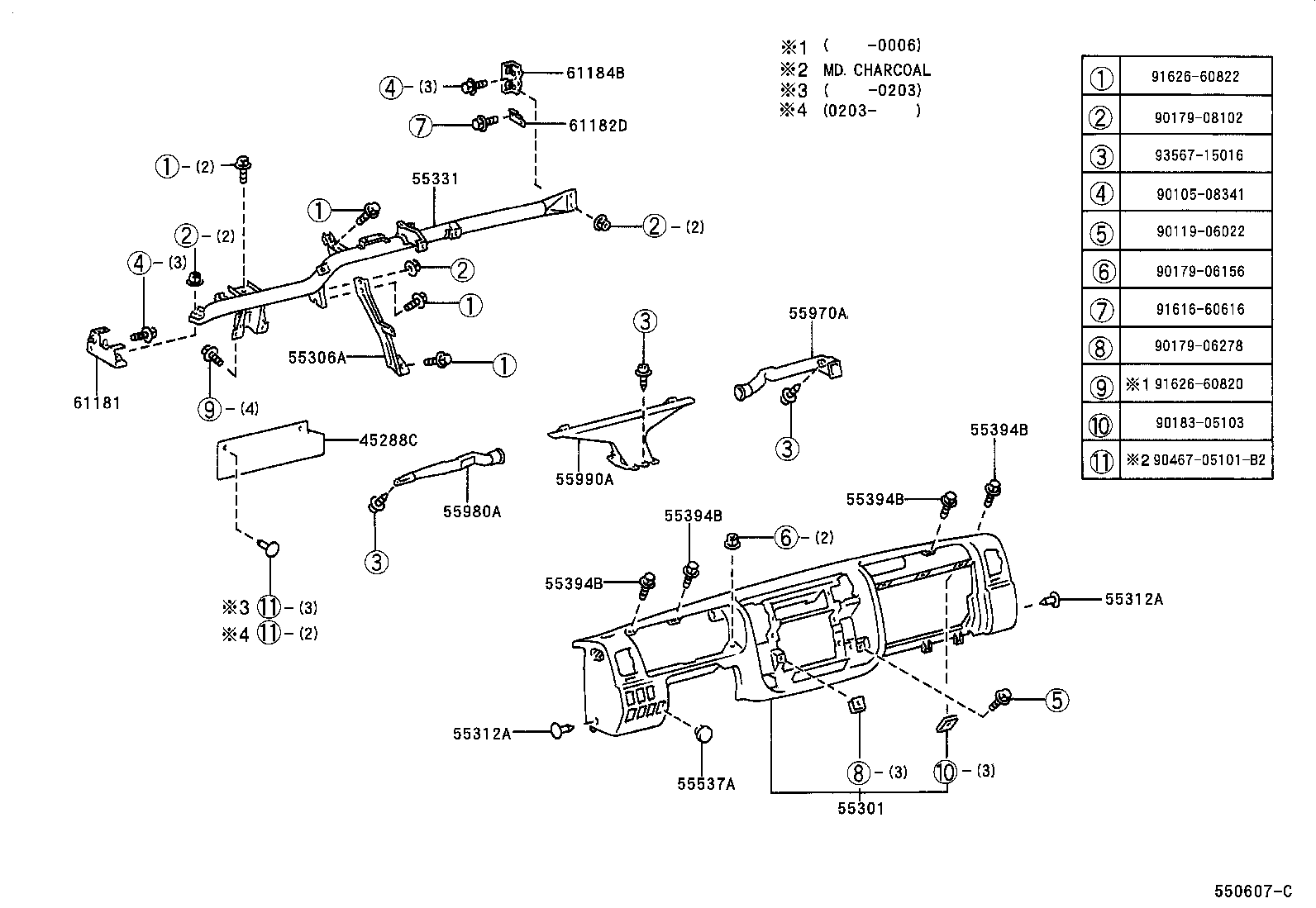  DYNA |  INSTRUMENT PANEL GLOVE COMPARTMENT