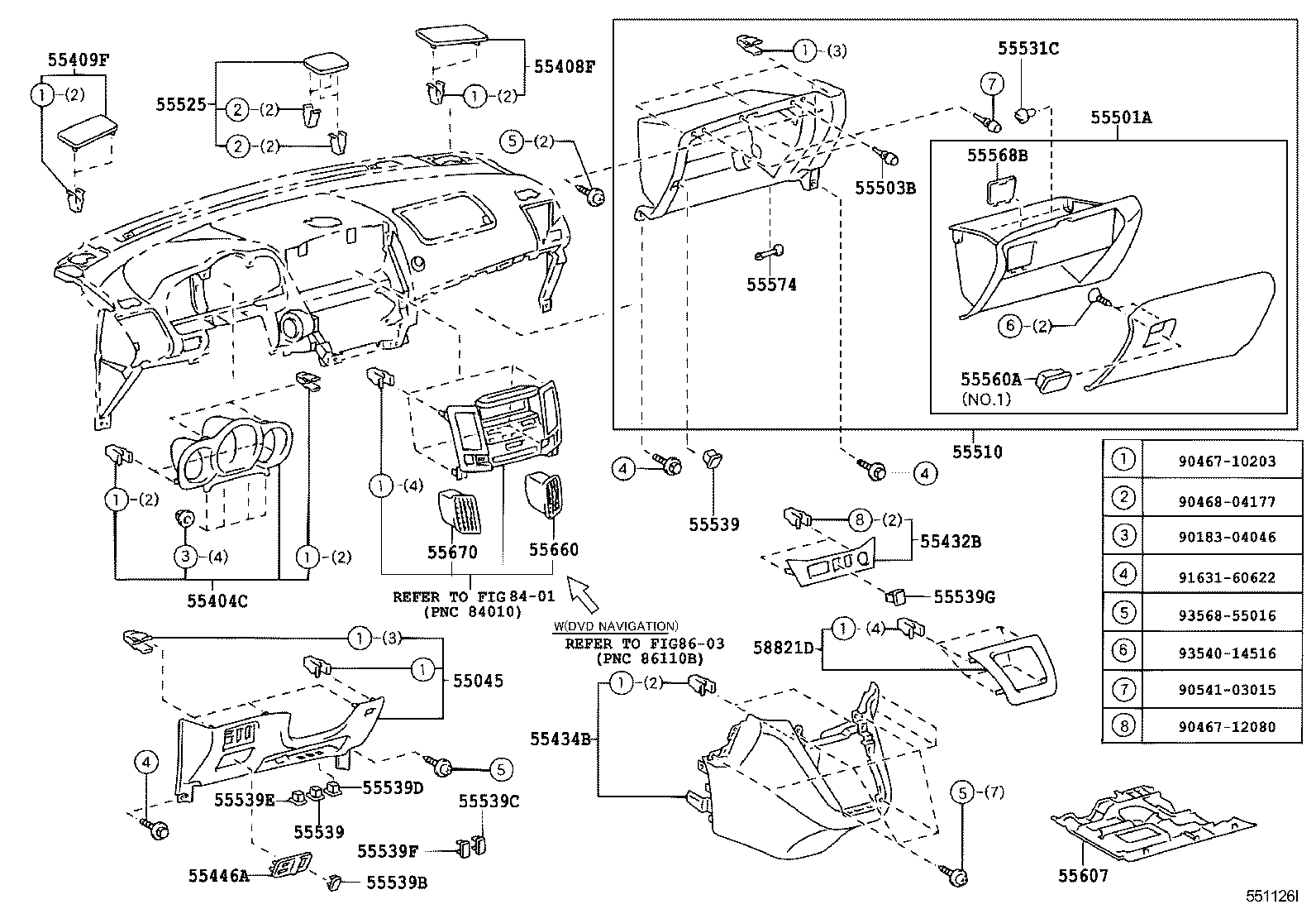  RX300 330 350 |  INSTRUMENT PANEL GLOVE COMPARTMENT