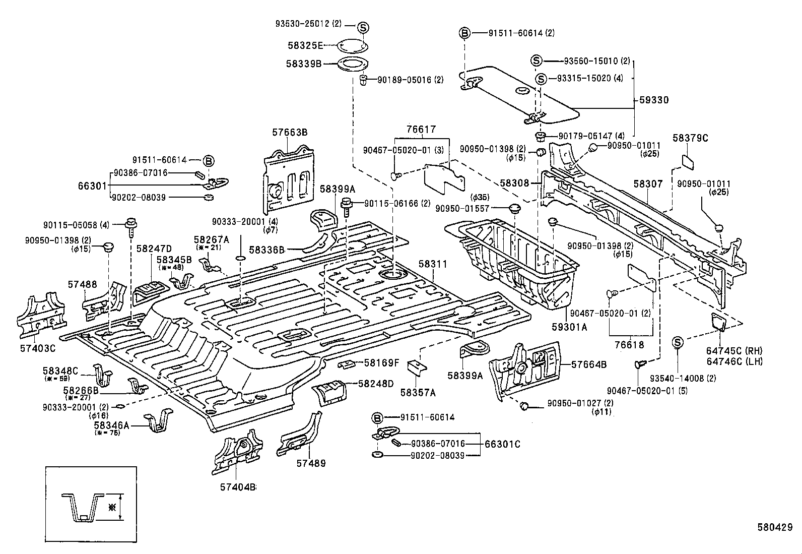  LAND CRUISER 70 |  REAR FLOOR PANEL REAR FLOOR MEMBER