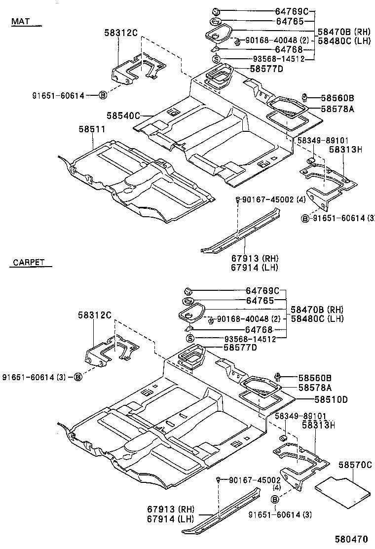  HILUX JPP |  FLOOR MAT SILENCER PAD