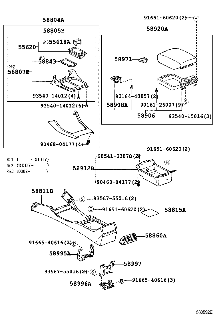  GS300 430 |  CONSOLE BOX BRACKET