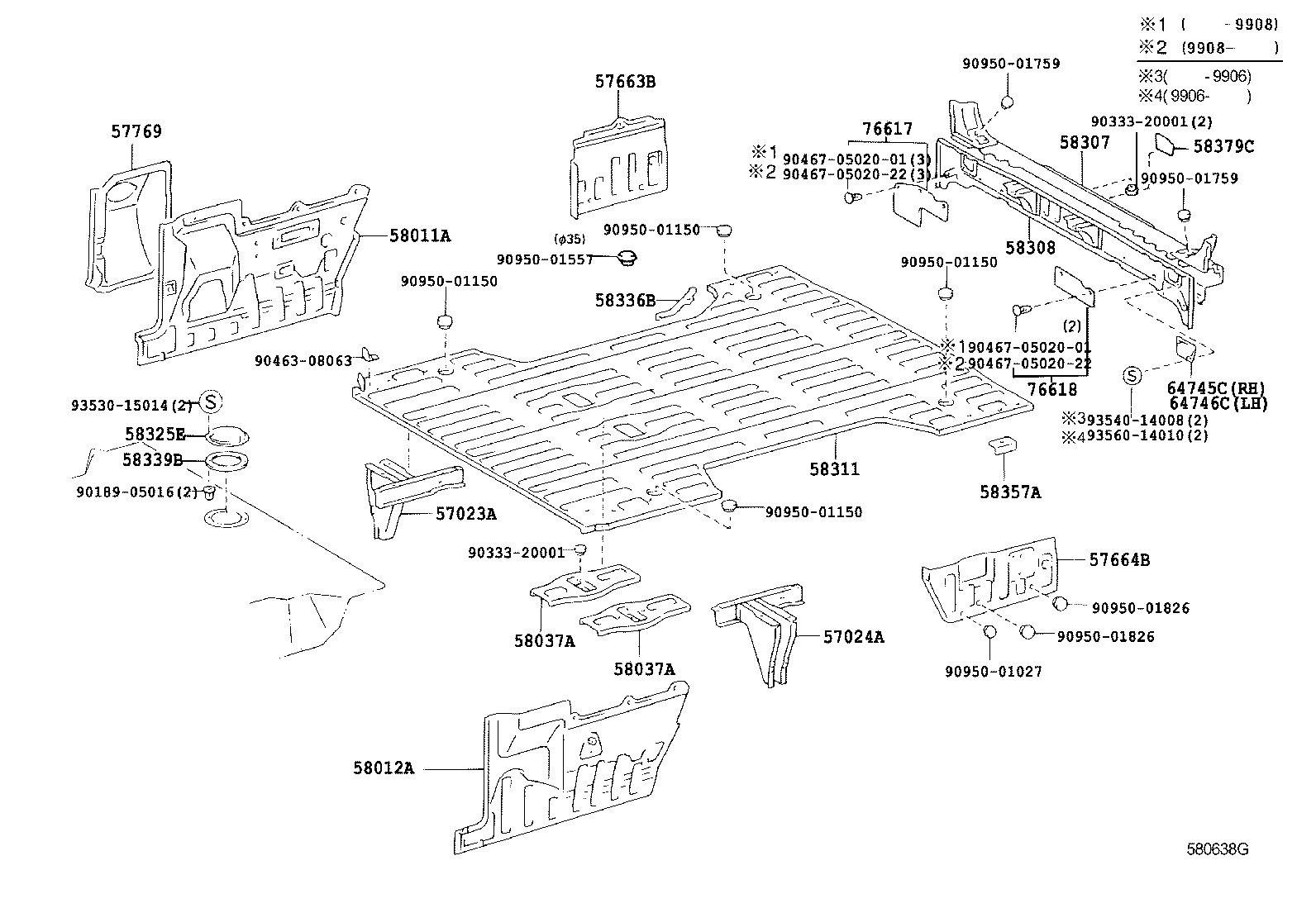 LAND CRUISER 70 | REAR FLOOR PANEL REAR FLOOR MEMBER