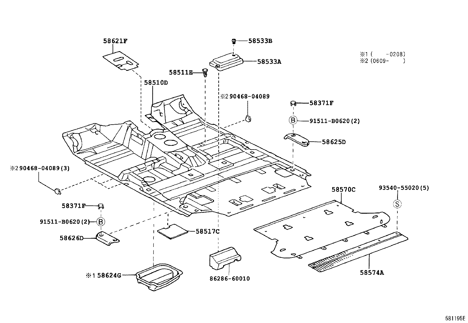  LAND CRUISER 100 |  FLOOR MAT SILENCER PAD