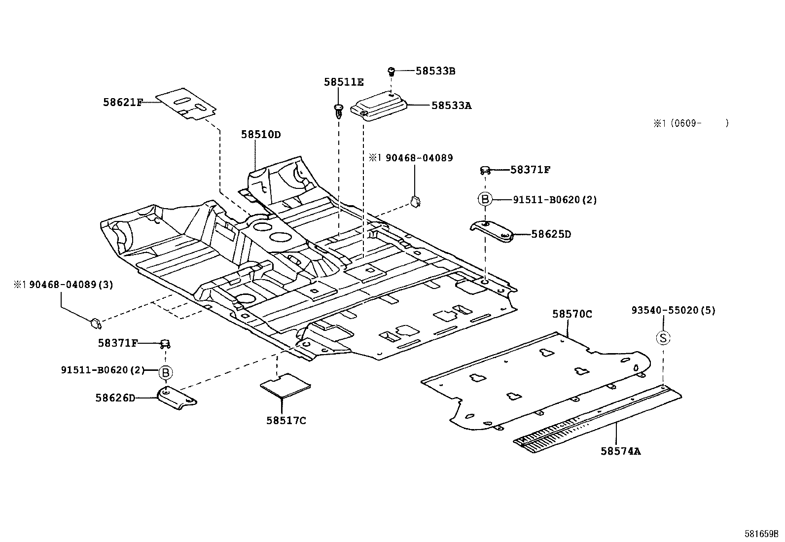  LX470 |  FLOOR MAT SILENCER PAD