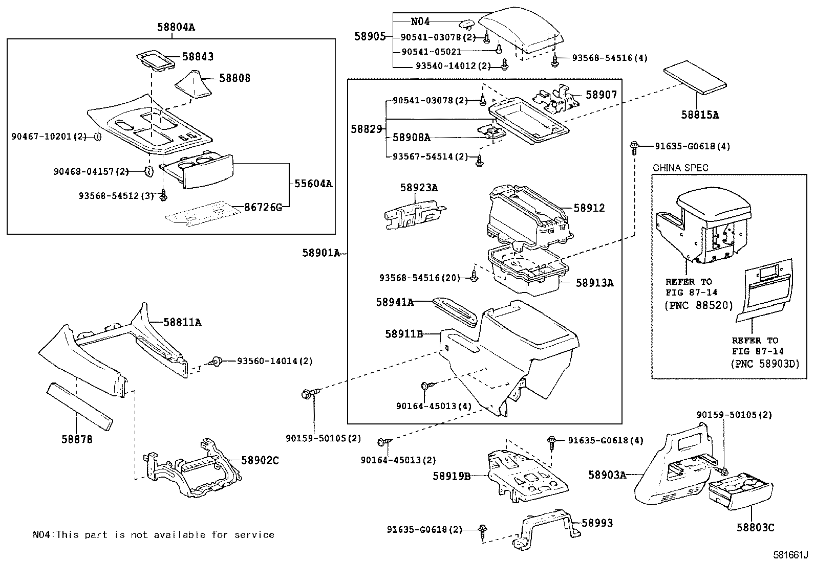  LX470 |  CONSOLE BOX BRACKET