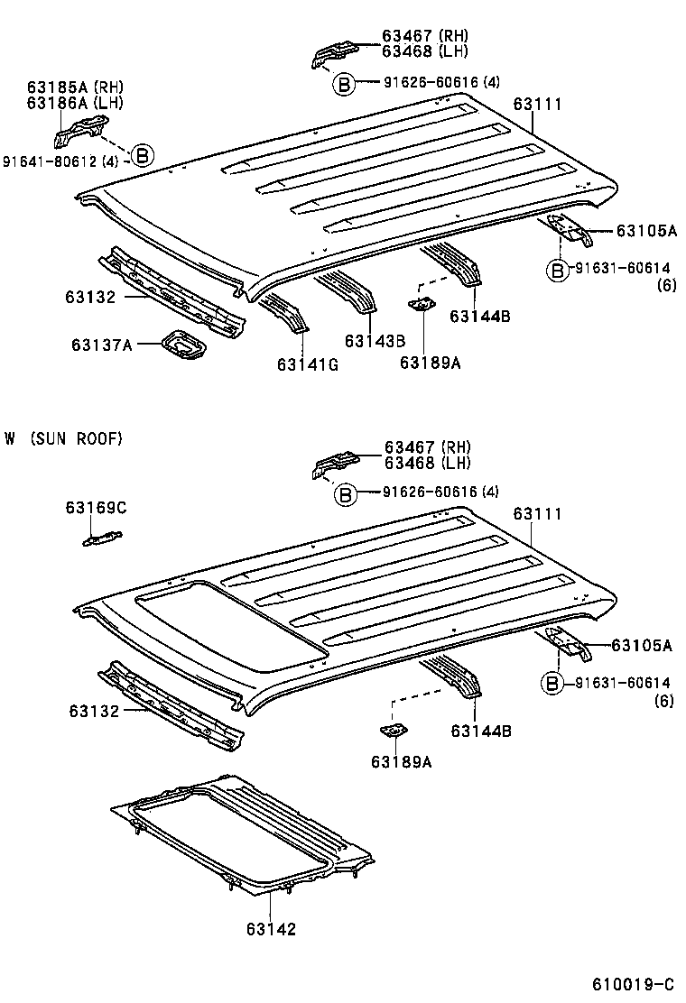  LAND CRUISER 90 |  ROOF PANEL BACK PANEL