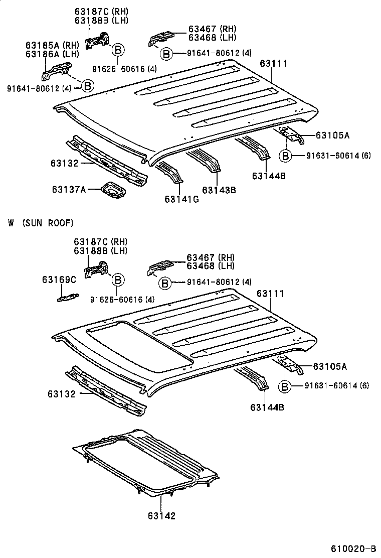  LAND CRUISER 90 |  ROOF PANEL BACK PANEL