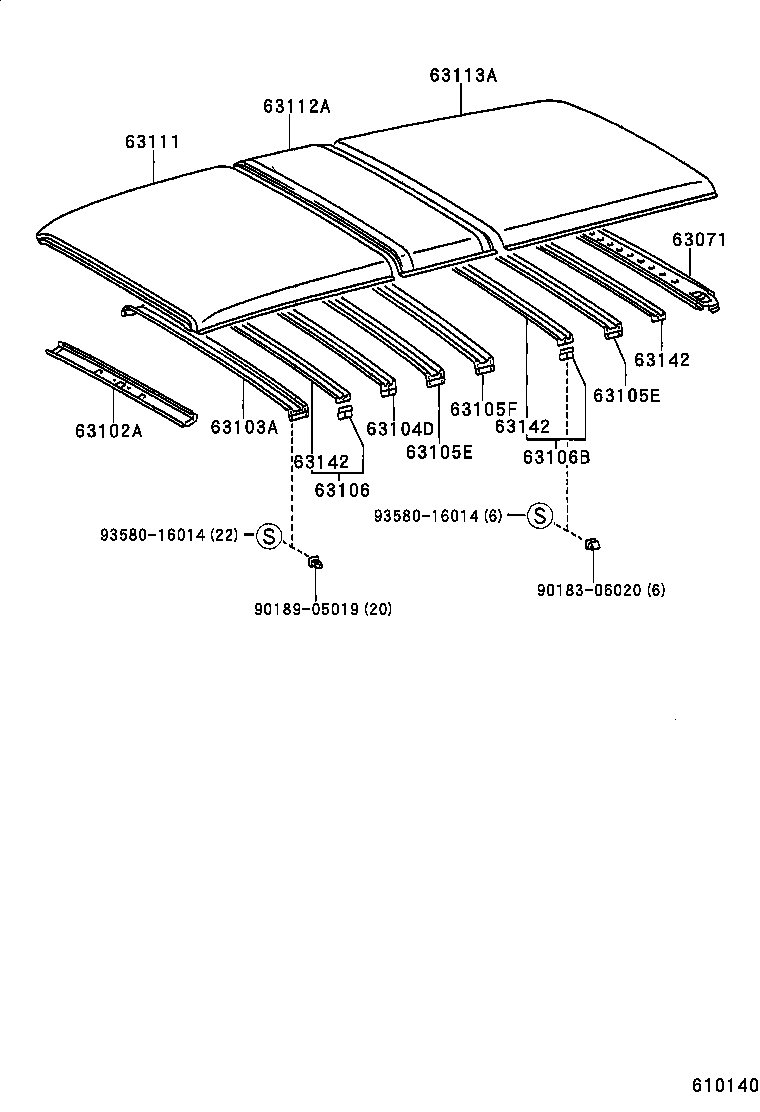  HIACE VAN COMUTER |  ROOF PANEL BACK PANEL