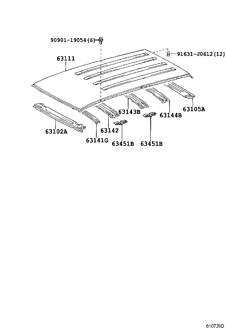  LAND CRUISER 100 |  ROOF PANEL BACK PANEL