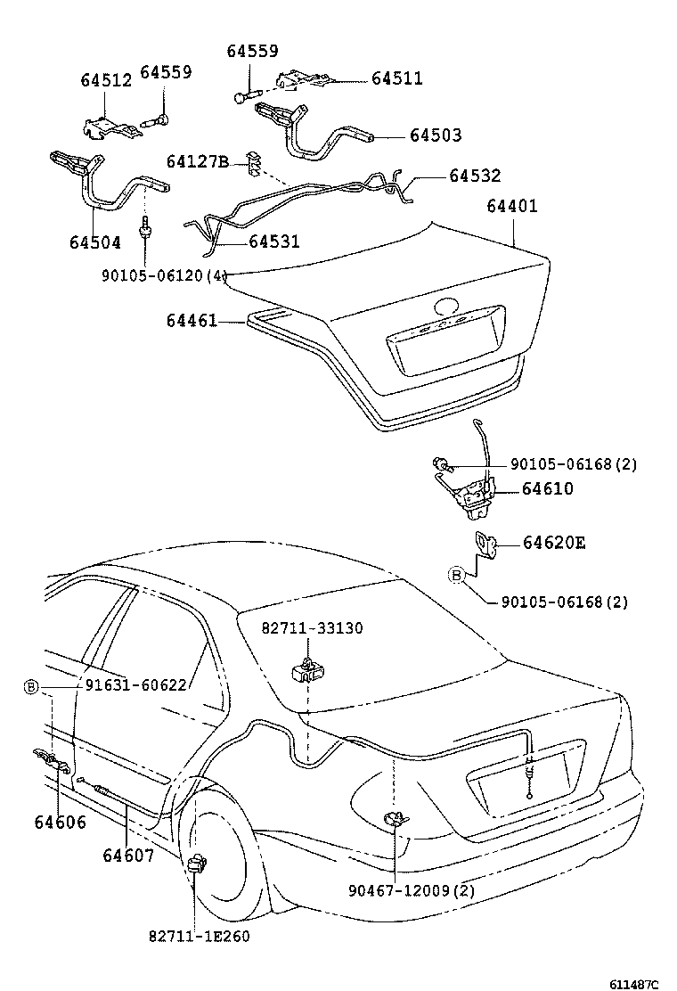  CAMRY |  LUGGAGE COMPARTMENT DOOR LOCK