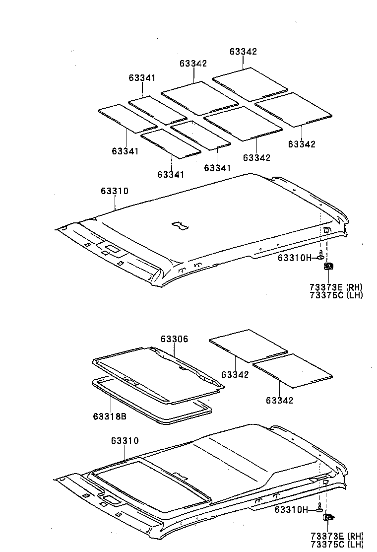  LAND CRUISER 90 |  ROOF HEADLINING SILENCER PAD