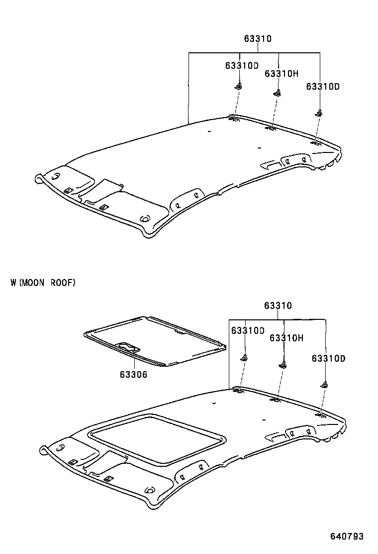  LS430 |  ROOF HEADLINING SILENCER PAD