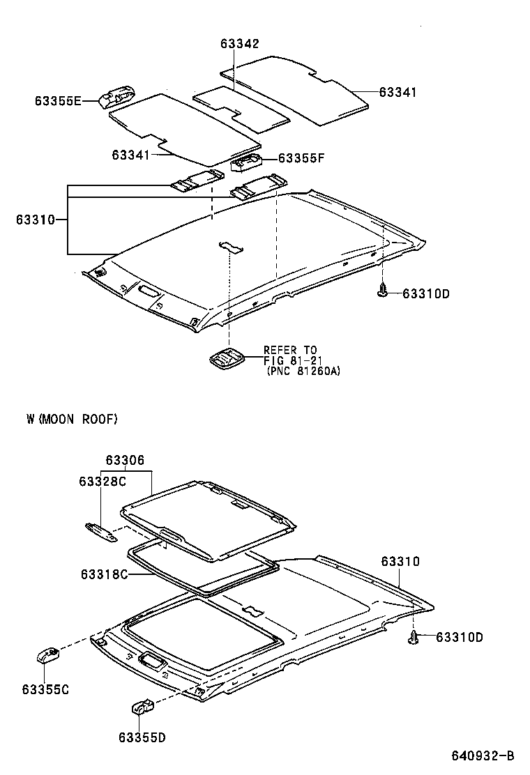  IS200 300 |  ROOF HEADLINING SILENCER PAD