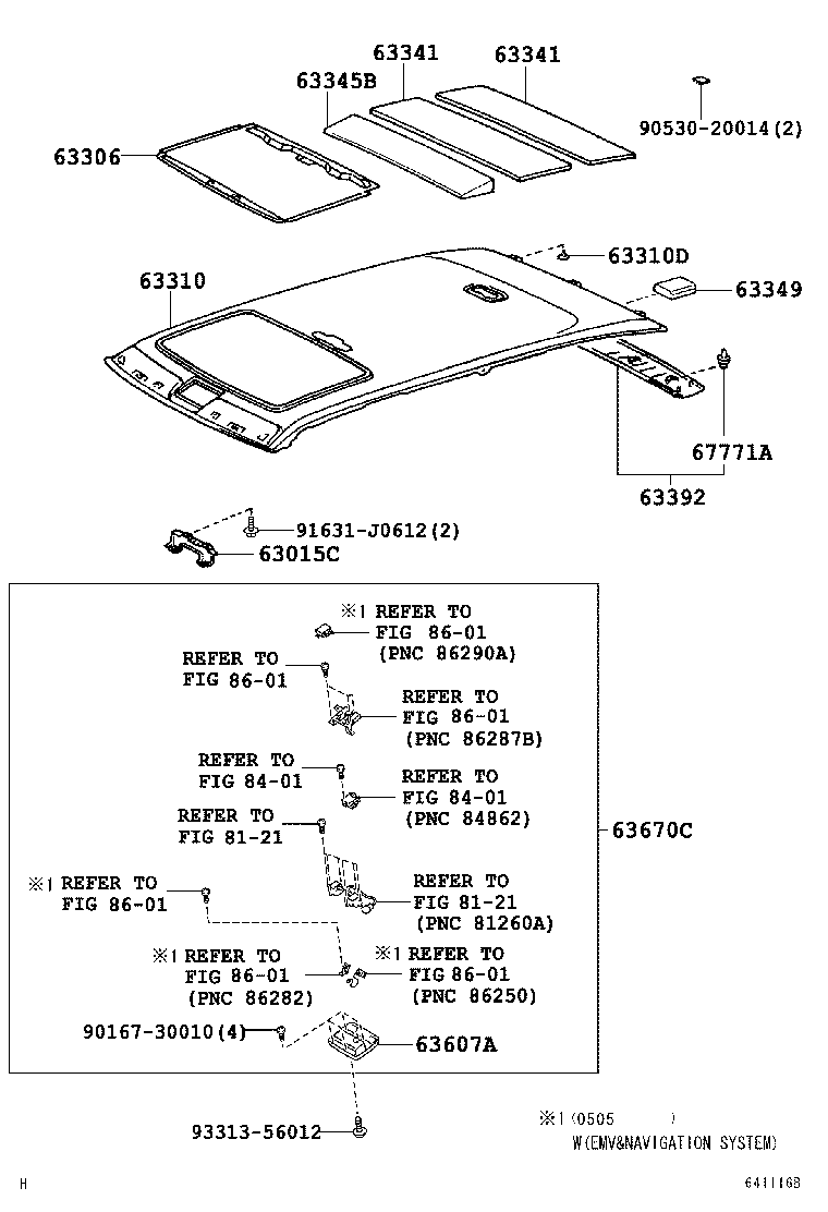  LX470 |  ROOF HEADLINING SILENCER PAD