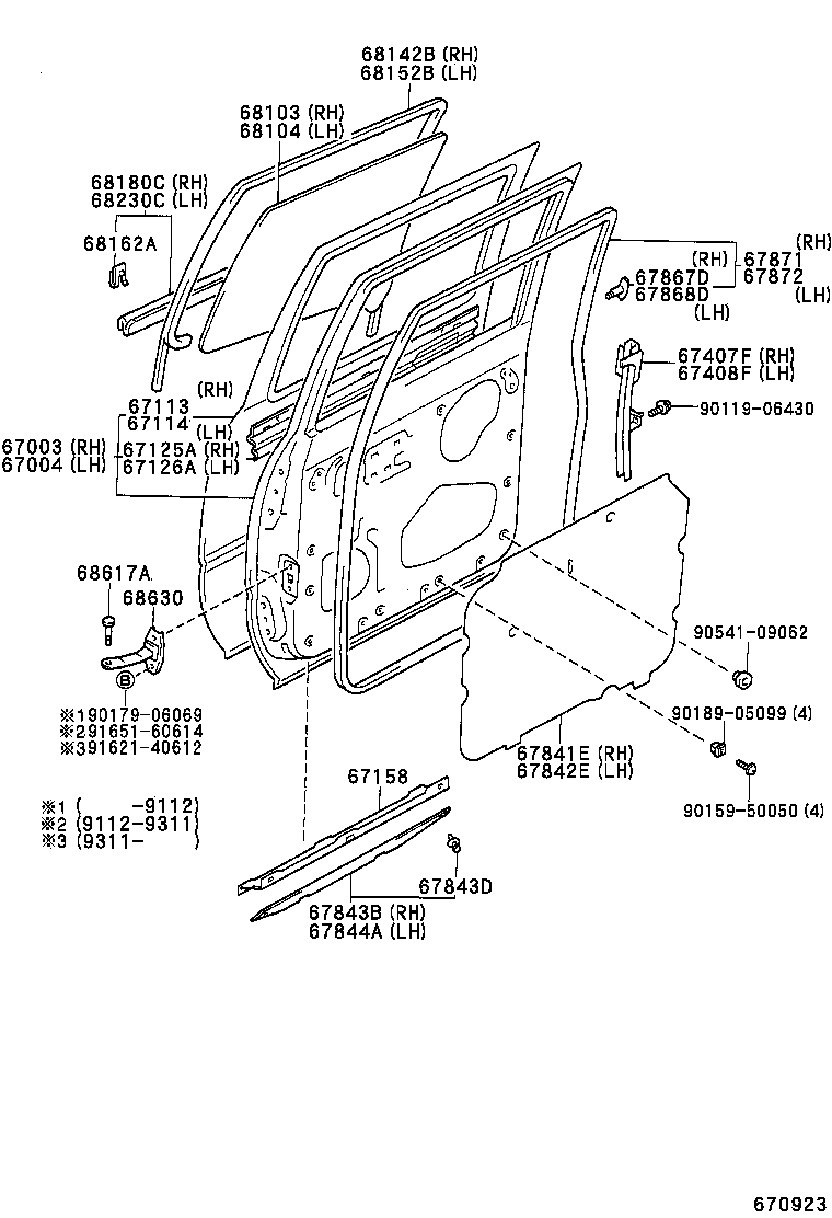  HILUX JPP |  REAR DOOR PANEL GLASS