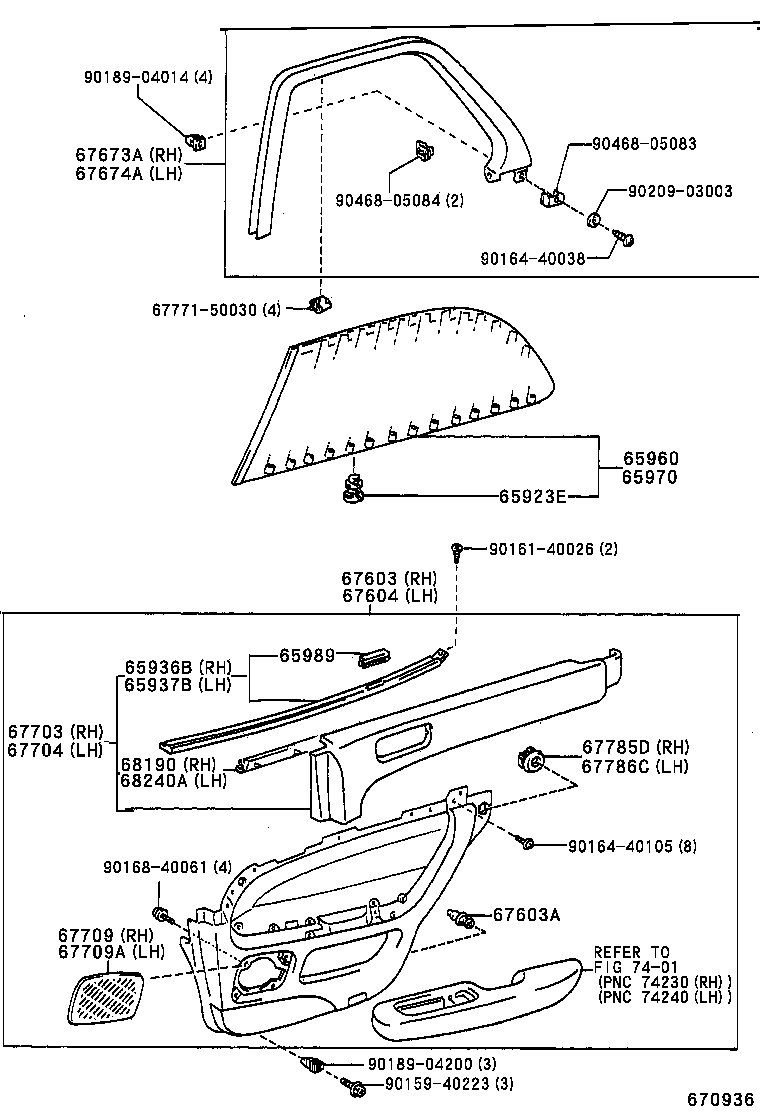  LS400 |  REAR DOOR PANEL GLASS