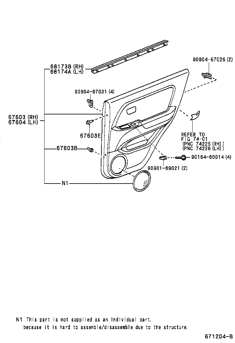  RX300 |  REAR DOOR PANEL GLASS