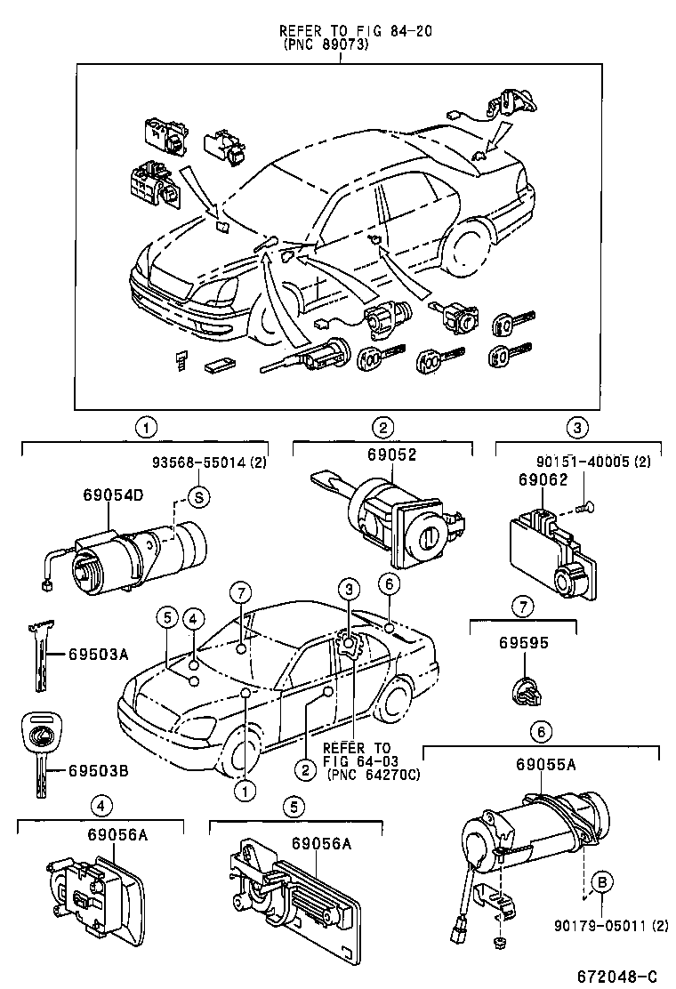  LS430 |  LOCK CYLINDER SET